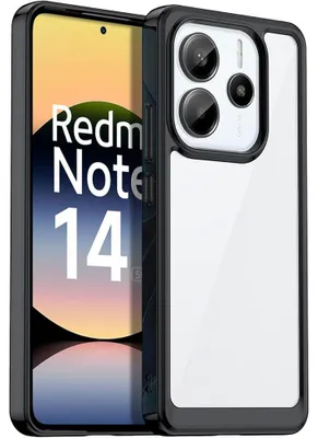 Image de Coque pour Xiaomi Redmi Note 14 5G (pas pour 4G) Protection Anti-Rayures Silicone + Dos Rigide