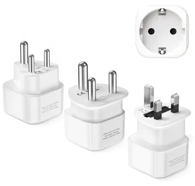 Productafbeelding van Reisstekker reisadapter - Type D, G en M - 4,7 x 4,7 x 4,6 cm - Voor Zuid-Afrika en Sri Lanka