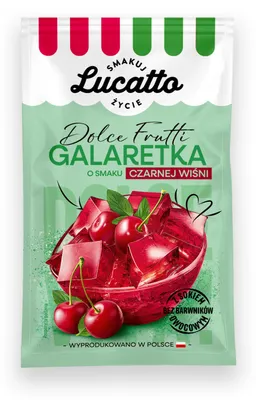 Produktbild von Lucatto Götterspeise mit Schwarzkirsch-Geschmack 70 g