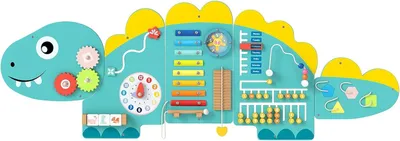 Immagine prodotto di Tavola attività Montessori Motoriekbord - 1 con blocchi xilofono - Abaco per lo sviluppo precoce - Giocattolo educativo per la motricità fine