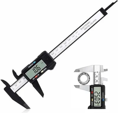 Productafbeelding van Professionele digitale meetlint - 150 mm - LCD-display - Alkalinebatterij - Zelfbedienend