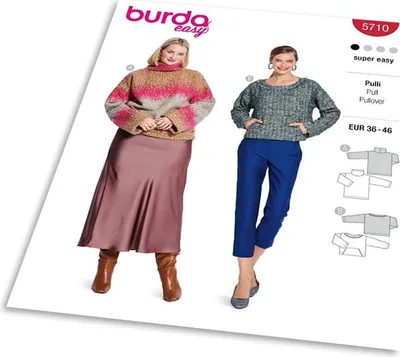 Obrázok produktu pre Strih Burda 5710 - Rolák, sveter