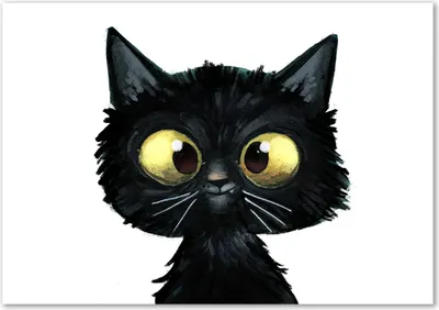Produktbild von Tulup® Leinwandbild - 100x70 cm - Wandkunst - Drucke auf Leinwand - Leinwanddruck  - Tiere - Schwarz - Katze