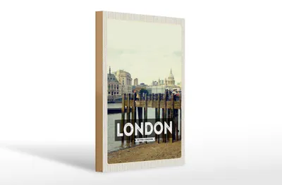 Produktbild von Holzschild Reise 20x30cm London Architektur Geschenk