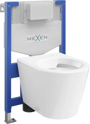 Zdjęcie produktu dla Mexen zestaw podtynkowy WC stelaż Fenix XS-F z miską WC Rico, biały - 6803372XX00