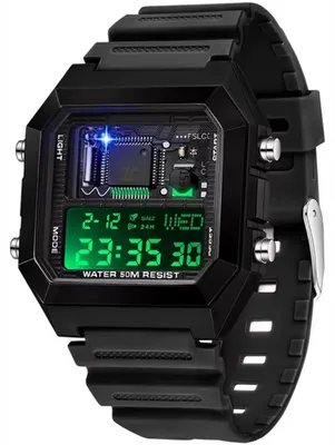 Image de Montre homme SANDA GO-41882 noire analogique et numérique KP41882