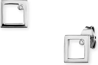 Produktbild von cai Ohrstecker 925 Sterling Silber rhodiniert Zirkonia