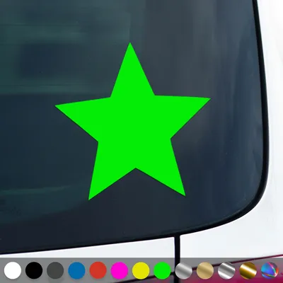 Produktbild von PantherPixel Stern Aufkleber Sternenstaub Sternenhimmel Sternchen Sticker Auto Geschenkidee Farbe Neon-Grün