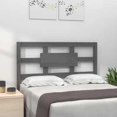 Produktbild von vidaXL Bett Kopfteil Grau 80,5x4x100 cm Massivholz Kiefer - Kopfteil - Kopfteile - Bettkopfteil - Holzkopfteil