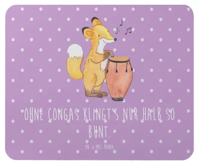 Produktbild von Mr. & Mrs. Panda Mauspad Bunte Congas - Lavendeltraum - Geschenk, handgefertigte Trommeln, Musik, Instrument, laptop, Percussion, Handtrommeln, Mousepad, mausteppich, pc