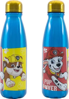 Produktbild von Paw Patrol Chase Rubble Marshall Aluminium Wasserflasche Trinkflasche 600 ml