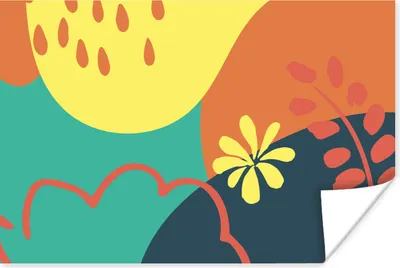 Produktbild von MuchoWow® Poster Sommer - Flecken - Blätter 180x120 cm - Fotoplakat