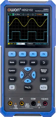 Produktbild von OWON HDS2102 Multimetr oscyloskopowy 100MHz 500MSa/s Dwukanałowy oscyloskop True RMS 20000 zliczeń Multitester