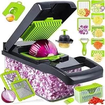 Produktbild von Multifunktionale Gemüseschneider mit 16 Teilen