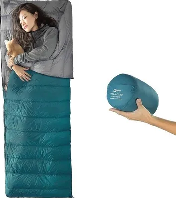 Produktbild von Famanu Schlafsack für Erwachsene - Leichtgewicht 5-15 °C, faltbar, ideal für Camping und Reisen