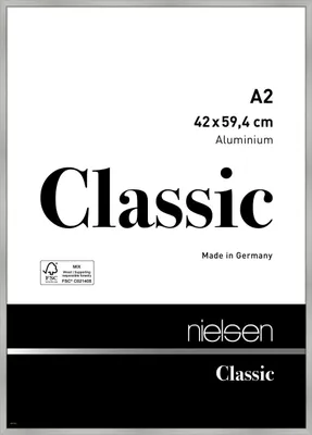 Produktbild von nielsen Aluminium Bilderrahmen Classic, 42x59,4 cm (A2), Silber Matt