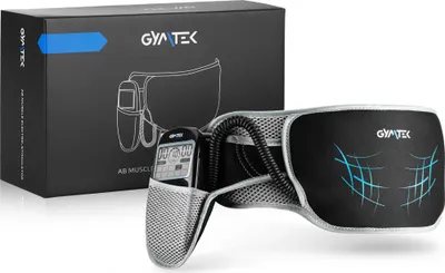 Obrázok produktu pre Gymtek® abdominal trainer stimulátor brušných svalov - 10 režimov, 99 intenzít - tréningové zariadenie EMS - elektrické, nastaviteľné - ženy a muži
