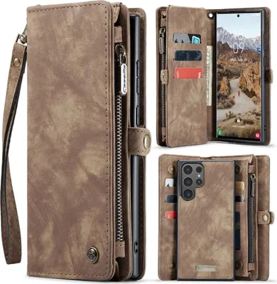 Produktbild von Samsung Galaxy S25 Ultra Hülle - CaseMe 008 2-in-1 Klapphülle & Back Cover mit Brieftasche - Braun