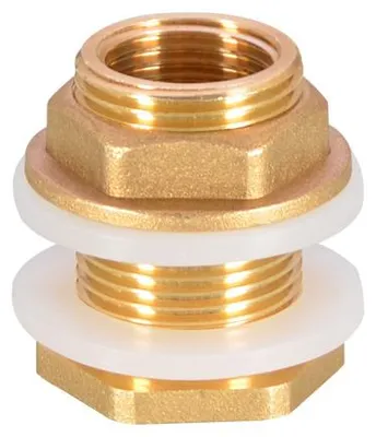 Produktbild von Stück Messing-Wassertankverbinder, 3/4"-Außengewinde x 1/2"-Innengewinde, Regenwassertankanschluss