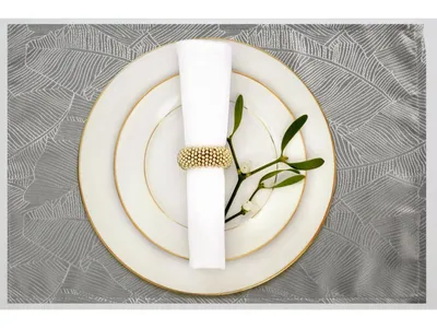 Immagine prodotto di Tovaglia festosa decorazione da tavola ISLA argento 30x40 x4 set