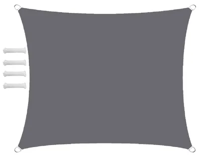 Productafbeelding van Zonneschermzeil, outdoor, waterdicht, vierkant, 2 x 2 m, grijs