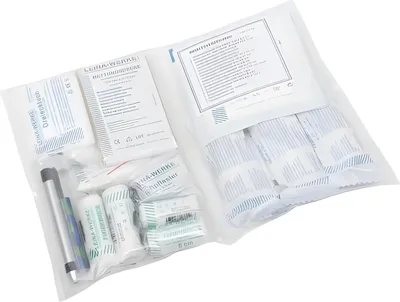 Image de LEINA Trousse de secours DIN 13157 dans un sac en plastique