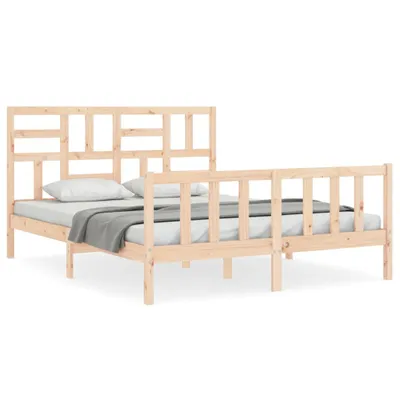 Image de Cadre de lit sans matelas 160x200 cm bois massif de pin
