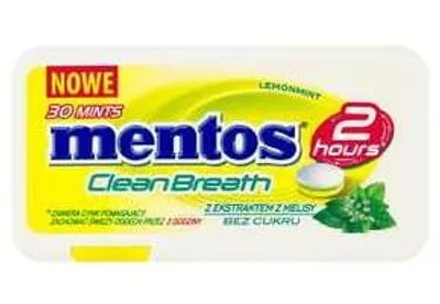 Obrázok produktu pre Mentos 2h cytryna i melisa, guma do żucia bez cukru 21 g