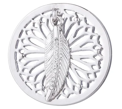 Produktbild von Morella® Damen Coin silber Traumfänger mit Feder 33 mm