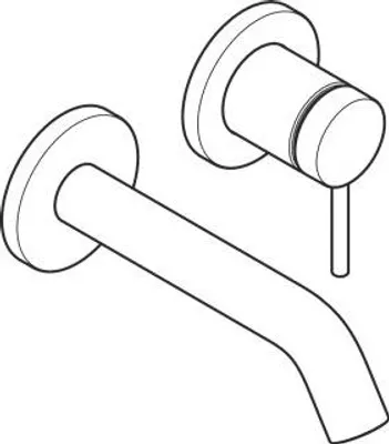 Immagine prodotto di hansgrohe Tecturis S robinetterie de lavabo monocommande encastrée pour montage mural, EcoSmart+, portée 165mm, 73350140, 73350140