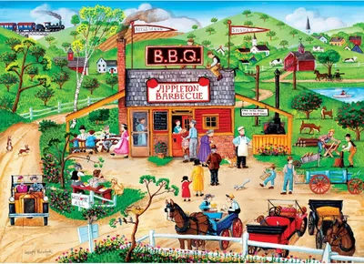 Zdjęcie produktu dla Master Pieces Puzzle Hometown Gallery Appleton BBQ 1000 elementów