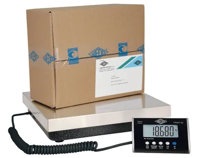 Produktbild von Wedo PAKET 50, Elektronische Postwaage, 50 kg, 20 g, 40 g, Schwarz, Silber, LCD