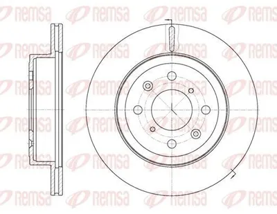 Produktbild von 2x REMSA Bremsscheibe 61038.10 vorne für OPEL AGILA (A) (H00) 253mm 49mm 4 02kg