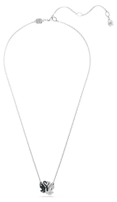 Image de Swarovski Pendentif cygne avec chaîne, femme, blanc, noir