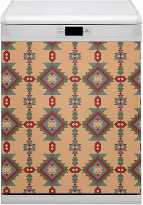 Obrázok produktu pre Magnetická fólia do umývačky riadu kuchynská magnetická podložka 60x70 cm dekor umývačka riadu - indické motívy
