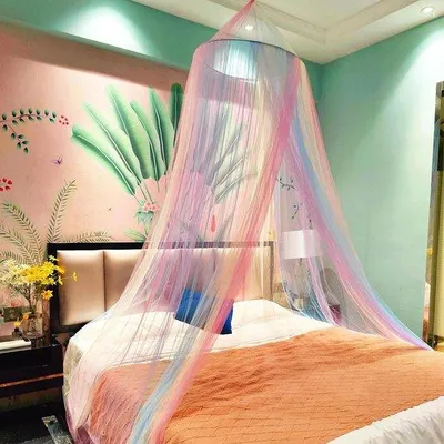 Produktbild von Famanu Bettvorhang Regenbogen - Einfache Installation - Für Mädchen