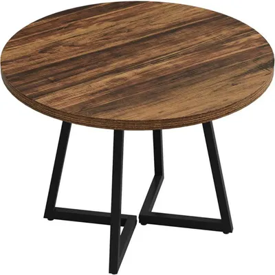 Zdjęcie produktu dla Stół jadalny HOGA-J0409, 84 x 84 x 74 cm, czarno-brązowy