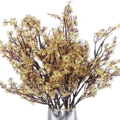 Produktbild von Famanu Kunstblumen 6 Stück Europäische Kunstblumen - Gold