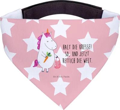 Produktbild von Mr. & Mrs. Panda Hundehalstuch Einhorn Gemüse - Rot Pastell - Geschenk, Halstuch Hund, Unicorn, Hunde Hals Tuch, Biomarkt, Wochenmarkt, für, Einhörner, Bandana