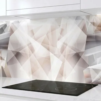 Produktbild von Küchenrückwand Bergkristalle 60 x 300 cm – monolithische ABS-Platte mit Direktdruck, Spritzschutz Küche & Bad, Fliesenspiegel