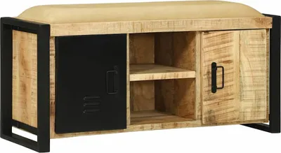 Produktbild von vidaXL Bankschrank Braun 100 x 35 x 50 cm Massivholz Mango
