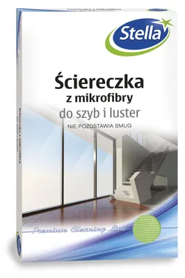 Productafbeelding van STELLA Microvezel schoonmaakdoekjes. Microvezeldoek voor glas en spiegels / 1 stuk