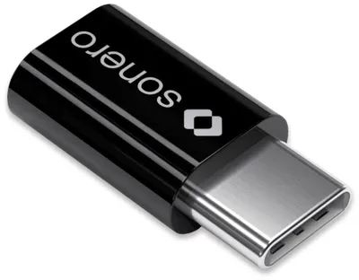 Produktbild von SONERO USB-Adapter Premium X-UA111, USB-C Stecker auf Micro-USB Buchse, schwarz