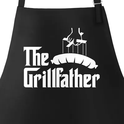 Produktbild von The Grillfather Grill-Schürze für Männer und Paten am Grill Moonworks® schwarz unisize