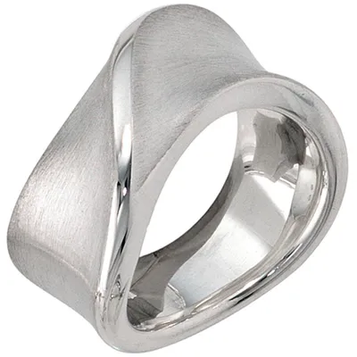 Produktbild von Breiter Ring Silberring aus 925 Silber Echtsilber Fingerschmuck Damen Innenumfang 52mm Ø16.6mm