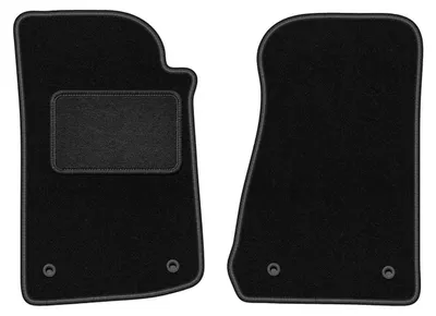 Produktbild von Velours-Fußmatten Vorne passend für Jeep Wrangler JL (2 Türen, Bj. 2017-) –  schwarz, passgenau, mit Befestigungen set 2 Stk. - STANDARD