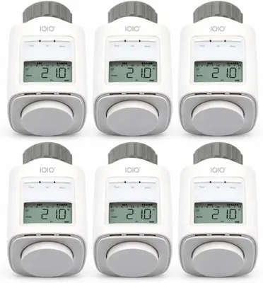 Produktbild von 6 Stück IOIO HT 2000 Elektronischer Thermostat Heizkörperthermostat spart bis 30% Heizkosten