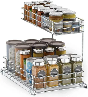 Produktbild von Famanu Schubladenorganizer für die Küchenspüle - 2 Ebenen, Silber