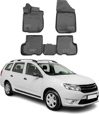 Image de 2013-2016 Dacia Logan MCV2 Tapis de sol TPE noir 4 pièces