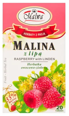 Immagine prodotto di Malwa Tè alle erbe e alla frutta Lampone e lime 40 G (20 X 2 G)